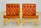 Mid-Century Danish Leather Lounge Chairs attributed to Bruno Mathsson, Set of 2, Image 1