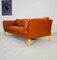 Modernes dänisches Mid-Century 3-Sitzer Sofa aus cognacfarbenem Leder von Stouby 2