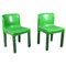 Sillas italianas era espacial de plástico en verde 4875 atribuidas a Carlo Bartoli para Kartell, años 70. Juego de 2, Imagen 1