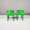 Space Age Italian Green Plastic Chairs 4875 attributed to Carlo Bartoli for Kartell, 1970s, Set of 2 5