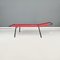 Mid-Century Italian Beach Chair in Red Scooby Plastic and Black Metal, 1960s 3