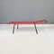 Mid-Century Italian Beach Chair in Red Scooby Plastic and Black Metal, 1960s, Image 3