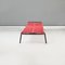 Mid-Century Italian Beach Chair in Red Scooby Plastic and Black Metal, 1960s, Image 4