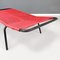 Mid-Century Italian Beach Chair in Red Scooby Plastic and Black Metal, 1960s, Image 5