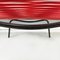 Chaise de Plage Mid-Century en Plastique Scooby Rouge et Métal Noir, Italie, 1960s 13