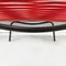 Mid-Century Italian Beach Chair in Red Scooby Plastic and Black Metal, 1960s, Image 13