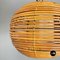 Mid-Century Modern Italian Rattan Ceiling Lamp with 3 Spherical Lampshade, 1960s 10