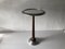 French Art Deco Round Aluminum and Wood Table with Mirror Top, 1940s 2