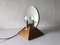 Italian Table Lamp in Round Glass with Pyramid Wood Base by Gallotti E. Radice, 1970s 5