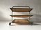 Mid-Century Modern Italian Magazine Rack in Wicker and Brass, 1960s 4