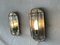 German Art Deco Style Octagonal Sconces in Chrome and Glass, 1980, Set of 2 5