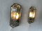 German Art Deco Style Octagonal Sconces in Chrome and Glass, 1980, Set of 2 4