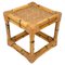 Mid-Century Italian Cube Side Table in Bamboo and Rattan, 1970s 1