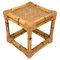 Mid-Century Italian Cube Side Table in Bamboo and Rattan, 1970s, Image 1
