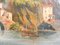 Artiste Italien, Paysage de Montagne avec Bateaux, Années 1800, Huile sur Toile, Encadrée 3