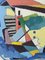 Cubist House, Oil on Board, 1950s, Framed 11