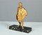 Athlète en Bronze Doré avec Disque par Édouard Drouot, Fin du 19e ou Début du 20e Siècle 12