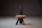 Small Brutalist Chair in Wood and Rye Straw, 1960 8