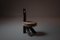 Small Brutalist Chair in Wood and Rye Straw, 1960, Image 3