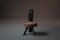 Small Brutalist Chair in Wood and Rye Straw, 1960, Image 2