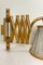 Vintage Bamboo Extendible Harmonica Scissor Wall Lamp, 1960s, Image 17