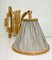 Vintage Bamboo Extendible Harmonica Scissor Wall Lamp, 1960s 11