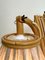 Lámpara de pared de tijera extensible de bambú vintage, años 60, Imagen 8