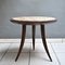 Italian Round Table in Travertine with Marble Top, 1950s 2