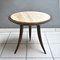 Italian Round Table in Travertine with Marble Top, 1950s 3