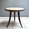 Italian Round Table in Travertine with Marble Top, 1950s 1
