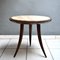 Italian Round Table in Travertine with Marble Top, 1950s, Image 1