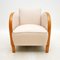 Art Deco Swedish Satin Birch Armchair, 1920s 2