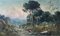 P. Roubin, Paysage animé, óleo sobre lienzo, Imagen 1