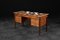 Vintage Mid-Century Scandinavian Modern Teak Desk with Hand-Painted Pattern on Top, 1960s 1