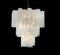 Lámpara de araña grande de tubos de cristal de Murano de tres niveles en Albaster blanco, años 90, Imagen 5