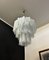 Large Three-Tier Murano Glass Tube Chandelier in White Albaster, 1990s, Image 3
