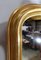Espejo Louis-Philippe vintage dorado con hoja de oro, Imagen 6
