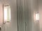 Lampade da parete in metallo cromato con strisce di vetro di Fontana Arte, anni '40, set di 2, Immagine 5