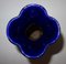 Vase aus nachtblauem Steingut von Fives Lille 21