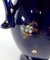 Vase aus nachtblauem Steingut von Fives Lille 12