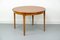 Round Teak Veneered Dining Table with Central Extension, 1960s 13