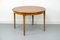 Round Teak Veneered Dining Table with Central Extension, 1960s, Image 13