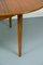 Round Teak Veneered Dining Table with Central Extension, 1960s 8