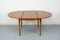 Round Teak Veneered Dining Table with Central Extension, 1960s 3