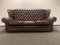 Vintage High Back Three-Seater Chesterfield Sofa in Leather 1