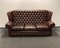 Vintage High Back Three-Seater Chesterfield Sofa in Leather 15