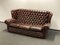 Vintage High Back Three-Seater Chesterfield Sofa in Leather 7