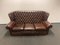 Vintage High Back Three-Seater Chesterfield Sofa in Leather 13