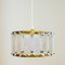 Mid-Century Scandinavian Glass and Brass Ceiling Light by Carl Fagerlund for Orrefors, 1960s 1