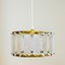 Mid-Century Scandinavian Glass and Brass Ceiling Light by Carl Fagerlund for Orrefors, 1960s, Image 1
